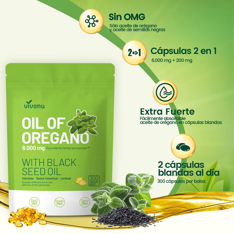 Orégano + Semilla Negra Natural™ — Tu rutina diaria de defensa y bienestar digestivo